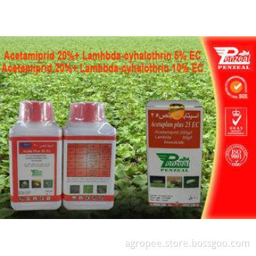 Acetamiprid 20% + Lamhbda - cyhalothrin 5% EC Insecticide W